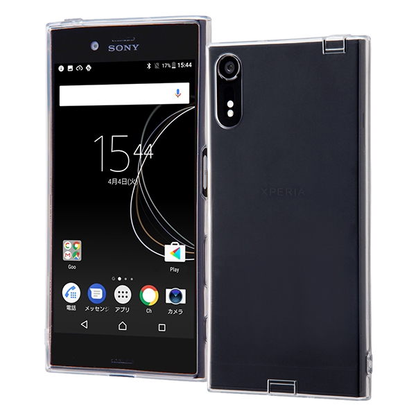 Xperia XZ/Xperia XZsTPUソフトケース コネクタキャップ付き クリア