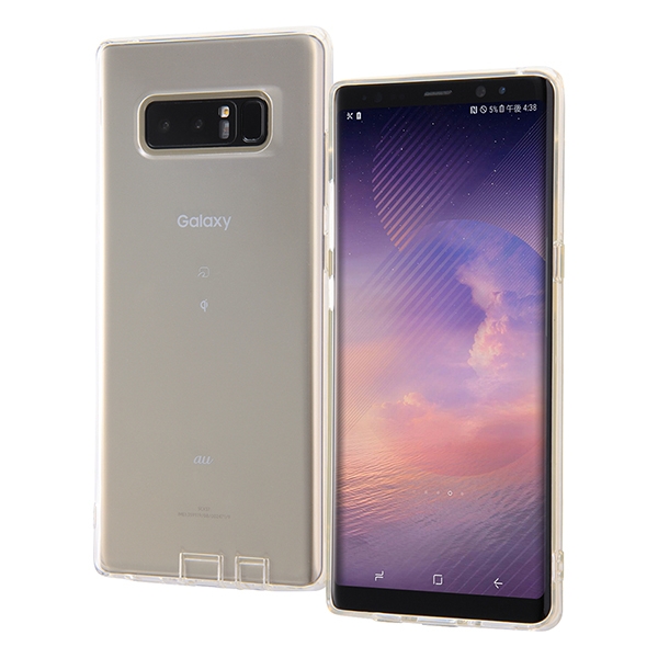 Galaxy Note8TPUソフトケース コネクタキャップ付き クリア