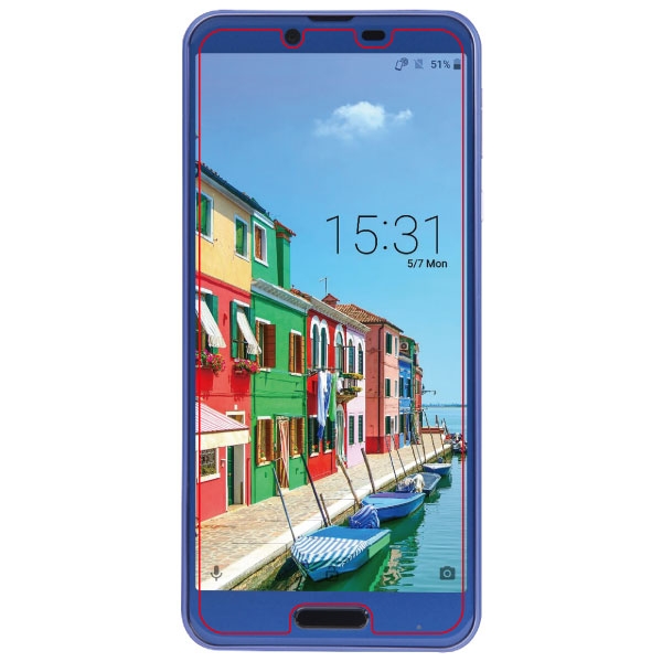 AQUOS sense plus/Android One X4フィルム 5H 衝撃吸収 ブルーライトカット アクリルコート 高光沢