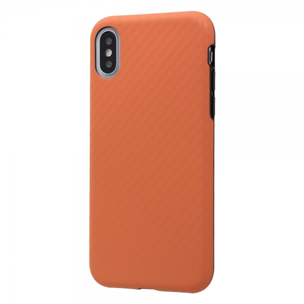 iPhone XS/XTPUソフトケース  耐衝撃Light Carbon カーボンオレンジ