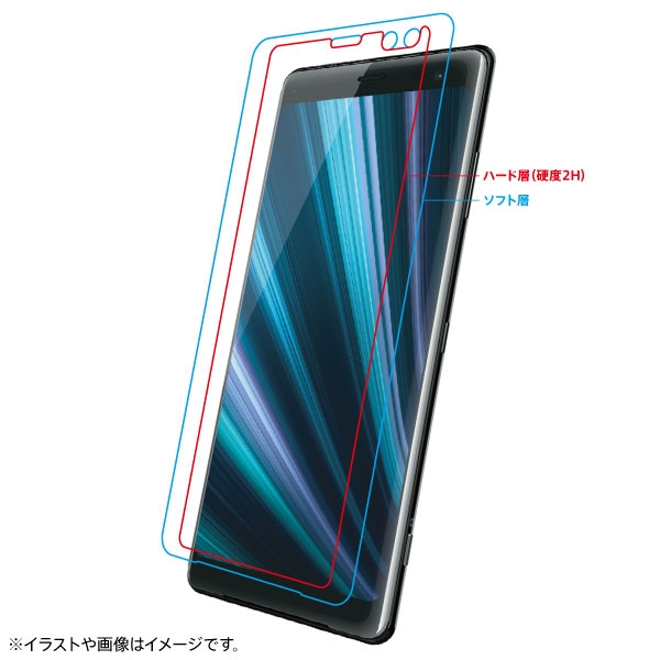 Xperia XZ3フィルム TPU PET 反射防止 フルカバー