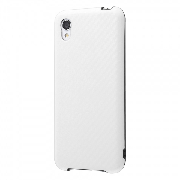 AQUOS sense2/Android One S5/AQUOS sense2 かんたんTPUソフトケース  耐衝撃Light Carbon カーボンホワイト