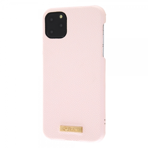 iPhone 11 Pro Maxオープンレザーケース TETRA プレート付き ピンク