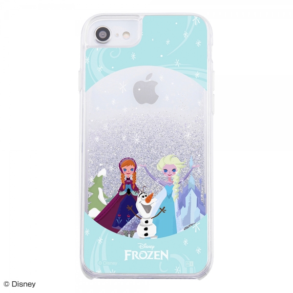 iPhone SE（第3・2世代）/8/7/6s/6ラメ グリッターケース 『アナと雪の女王/スノードーム』