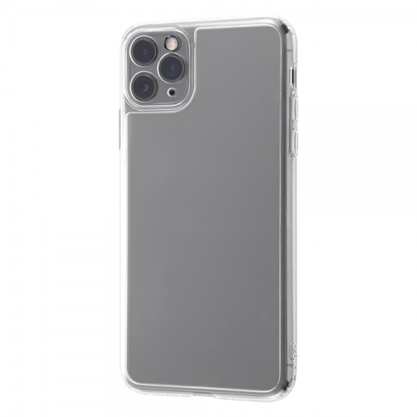 iPhone 11 Pro Maxハイブリッドガラスケース 精密設計 マットクリア