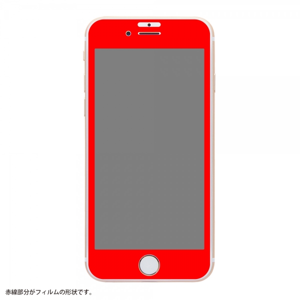 iPhone SE（第3・2世代）/8/7/6s/6ガラスフィルム 防埃 3D 10H アルミノシリケート 全面保護 光沢 ソフトフレーム/ホワイト