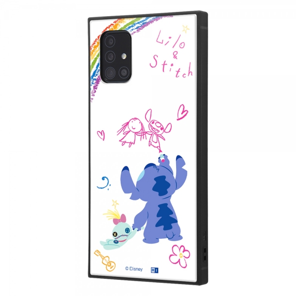 Galaxy A51 5G 耐衝撃ハイブリッドケース KAKU 『リロ＆スティッチ/落書き』