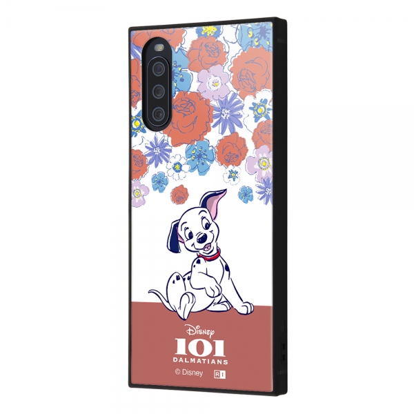 Xperia 10 III Lite / 10 III / 『ディズニーキャラクター』/耐衝撃ハイブリッドケース KAKU / 子犬_フラワー