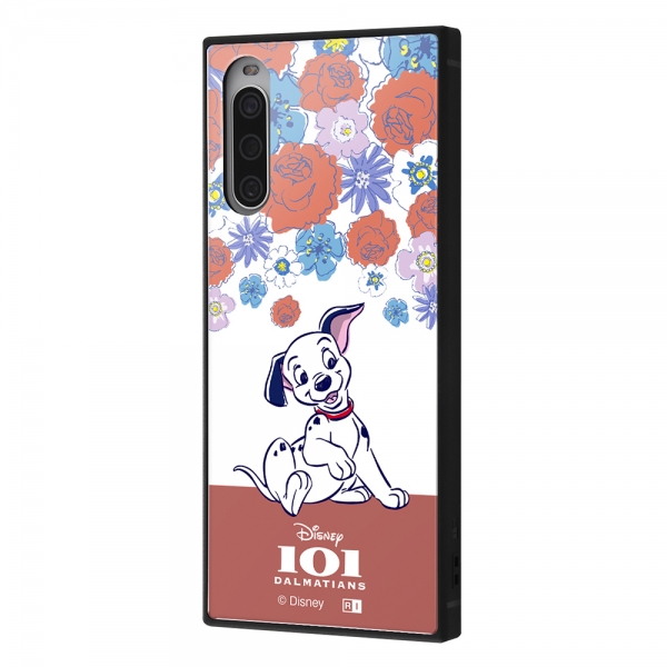 Xperia 10 IV / 『ディズニーキャラクター』/耐衝撃ハイブリッドケース KAKU / 子犬_フラワー