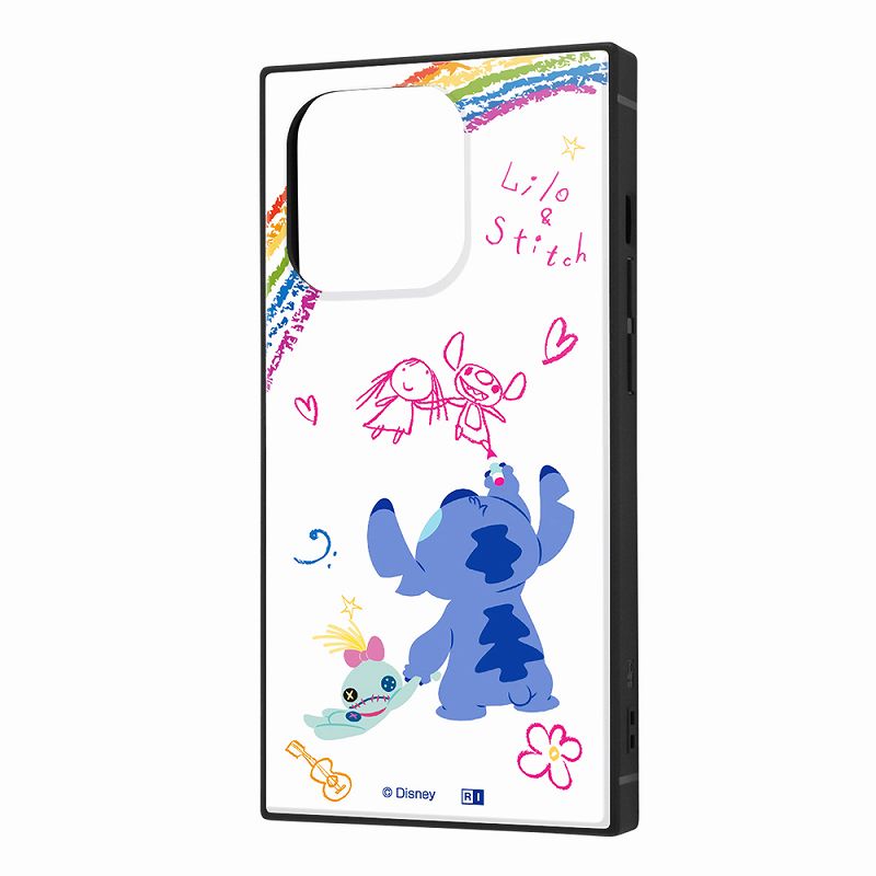 iPhone 14 Pro 『ディズニーキャラクター』/耐衝撃ハイブリッドケース KAKU/リロ＆スティッチ/落書き