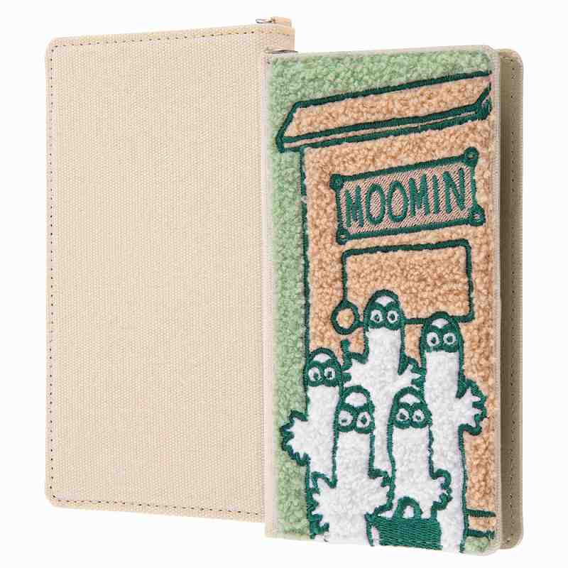 『ムーミン』/汎用手帳型ケース FLEX Mサイズ サガラ刺繍/ニョロニョロとドア