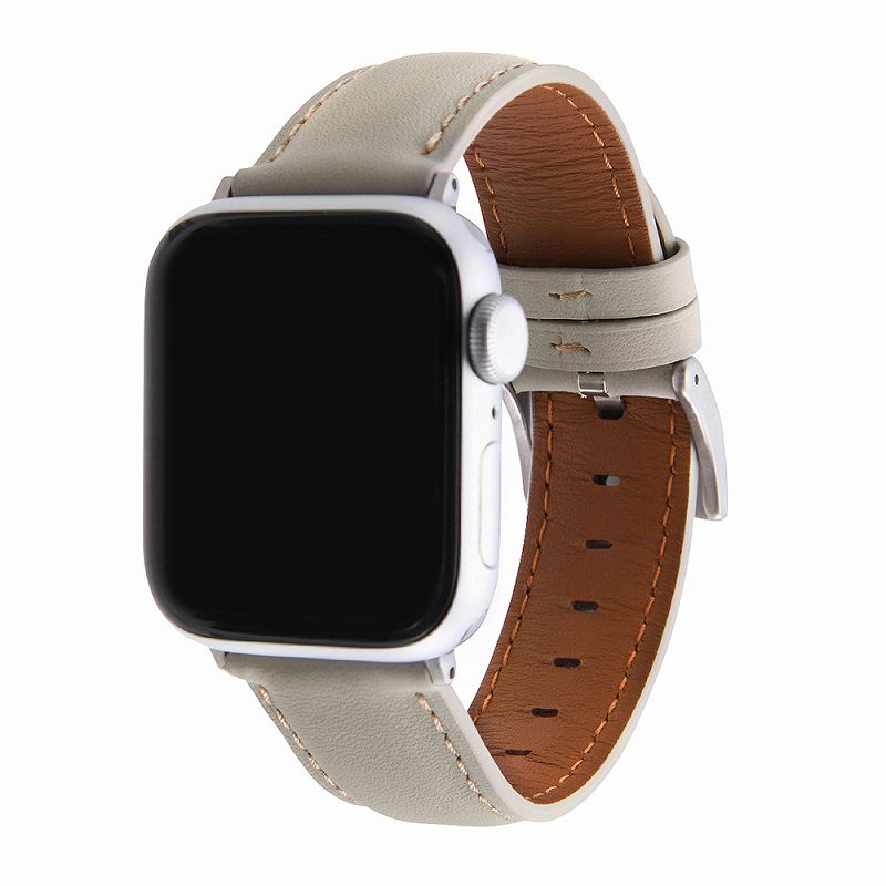 Apple Watch Series 9 / 8 / 7 41ｍｍ・Apple Watch SE(第2 / 1世代) 40ｍｍ 本革レザーベルト バンド 20mm/ライトグレー