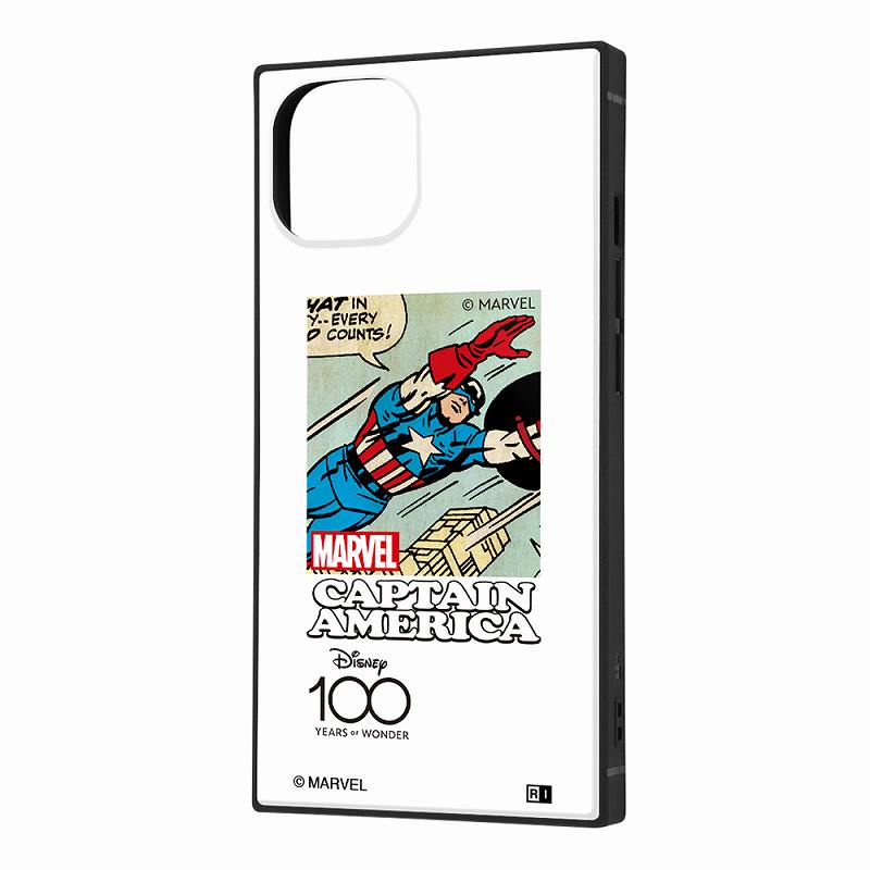 iPhone 14 / 13 / 『ディズニー 100周年限定デザイン』/耐衝撃ハイブリッドケース KAKU / 100周年_キャプテン・アメリカ