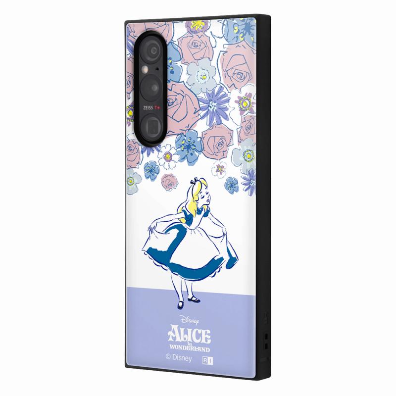 Xperia 1 V / 『ディズニーキャラクター』/耐衝撃ハイブリッドケース KAKU / アリス_フラワー