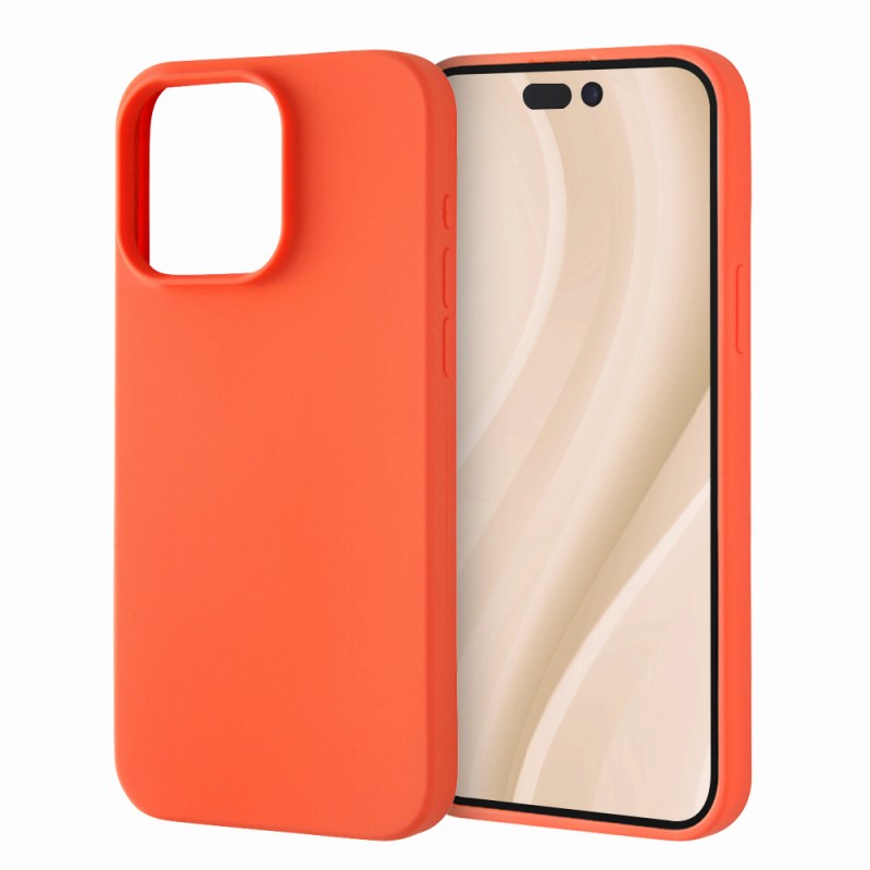 iPhone 15 Pro Max ハイブリッドシリコンケース/コーラルオレンジ