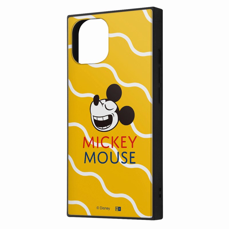 iPhone15/14/13/ディズニー/ハイブリッドケースKAKU/ミッキーマウス_ウェーブ