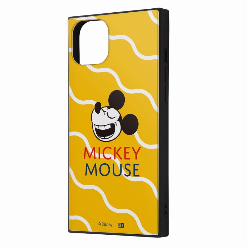 iPhone15Plus/ディズニー/ハイブリッドケースKAKU/ミッキーマウス_ウェーブ