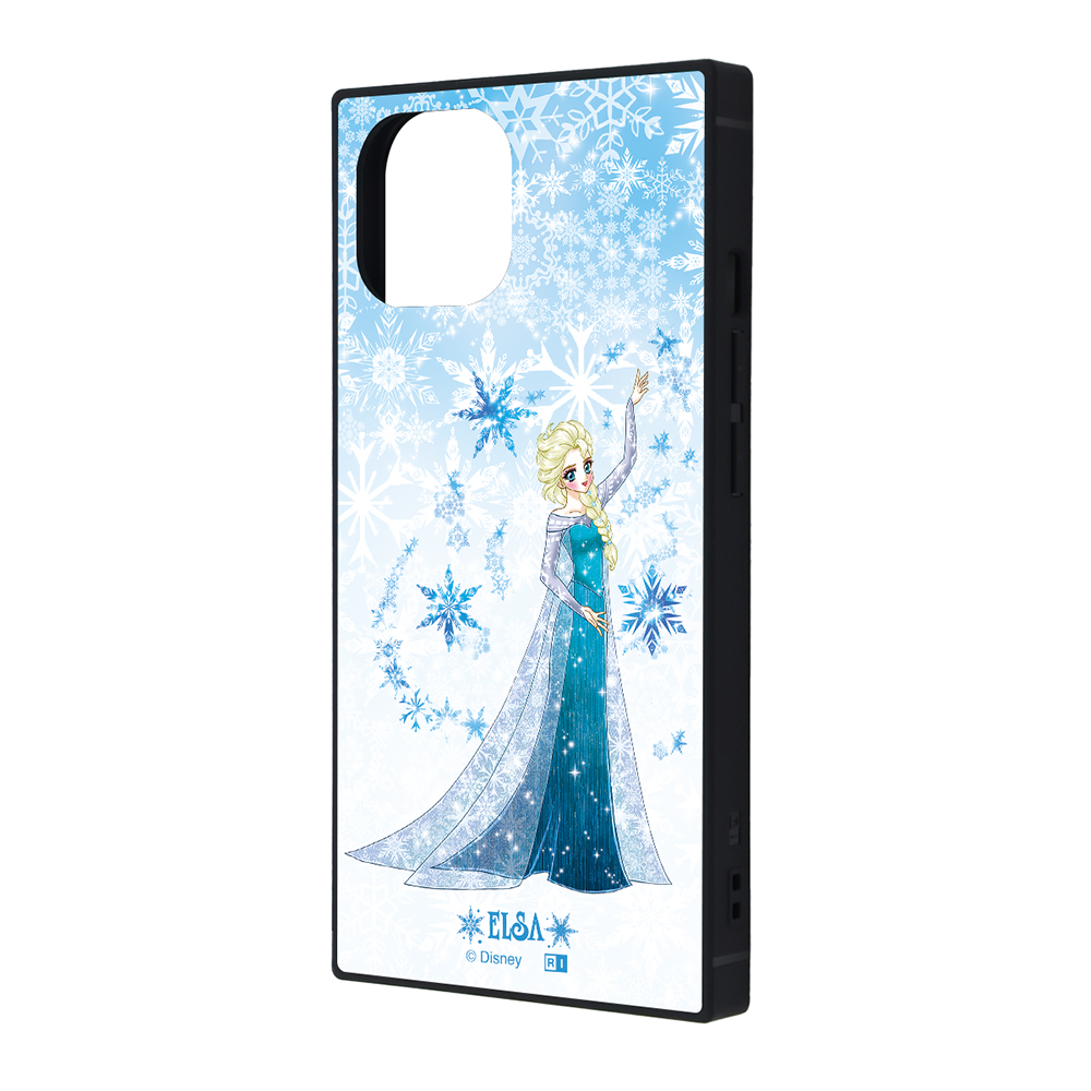 iPhone 15/14/13 ディズニー / KAKU 衝撃吸収 バンパー スクエア ハイブリッドケース