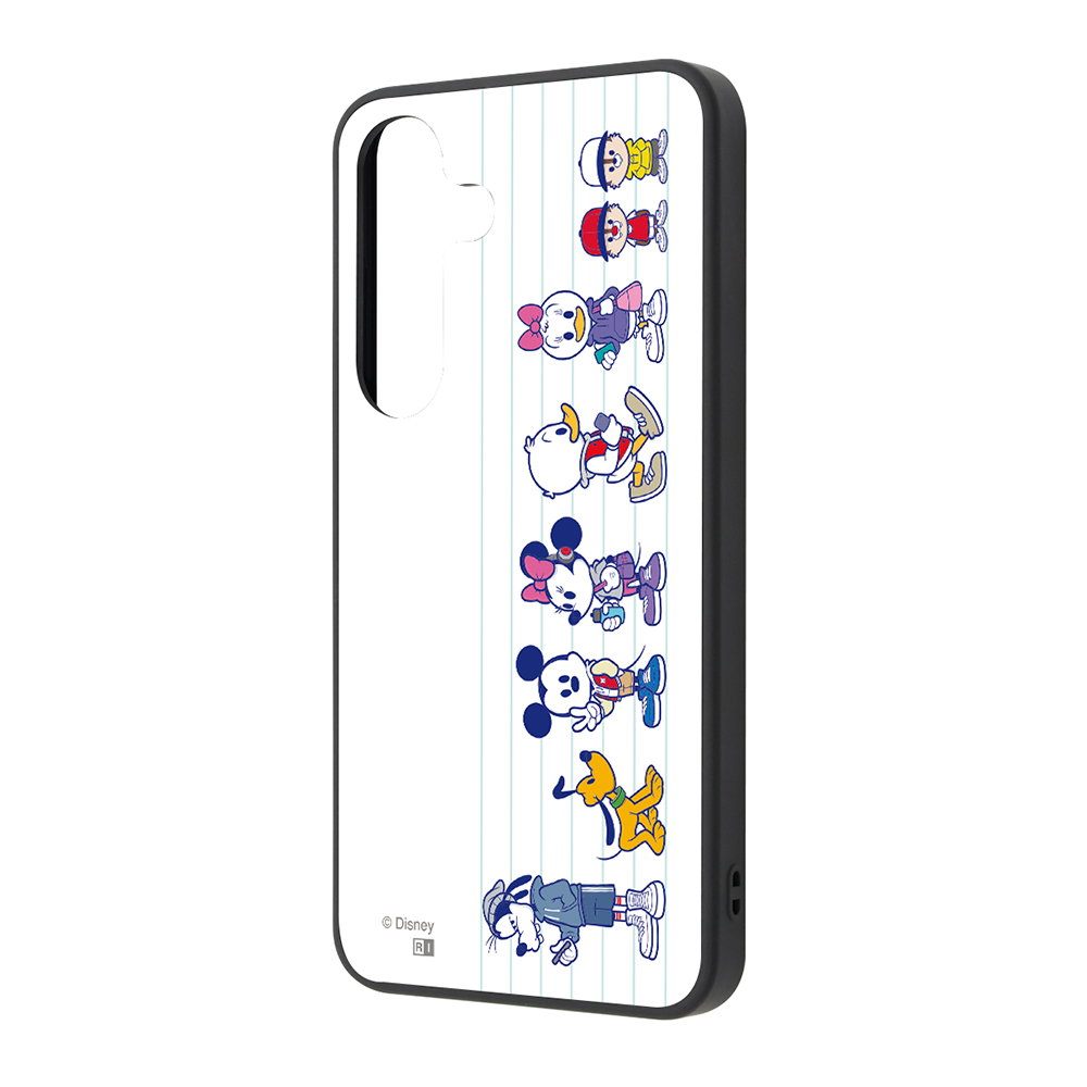 Galaxy S25 ディズニー / maru 衝撃吸収 バンパー ハイブリッドケース/ミッキー＆フレンズ_背比べ