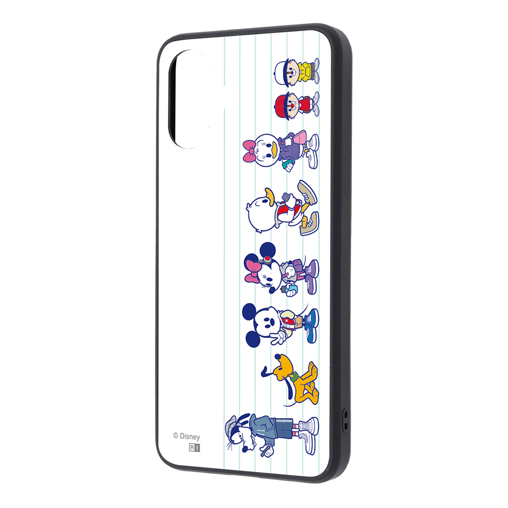 Galaxy A25 5G ディズニー / maru 衝撃吸収 バンパー ハイブリッドケース/ミッキー＆フレンズ_背比べ