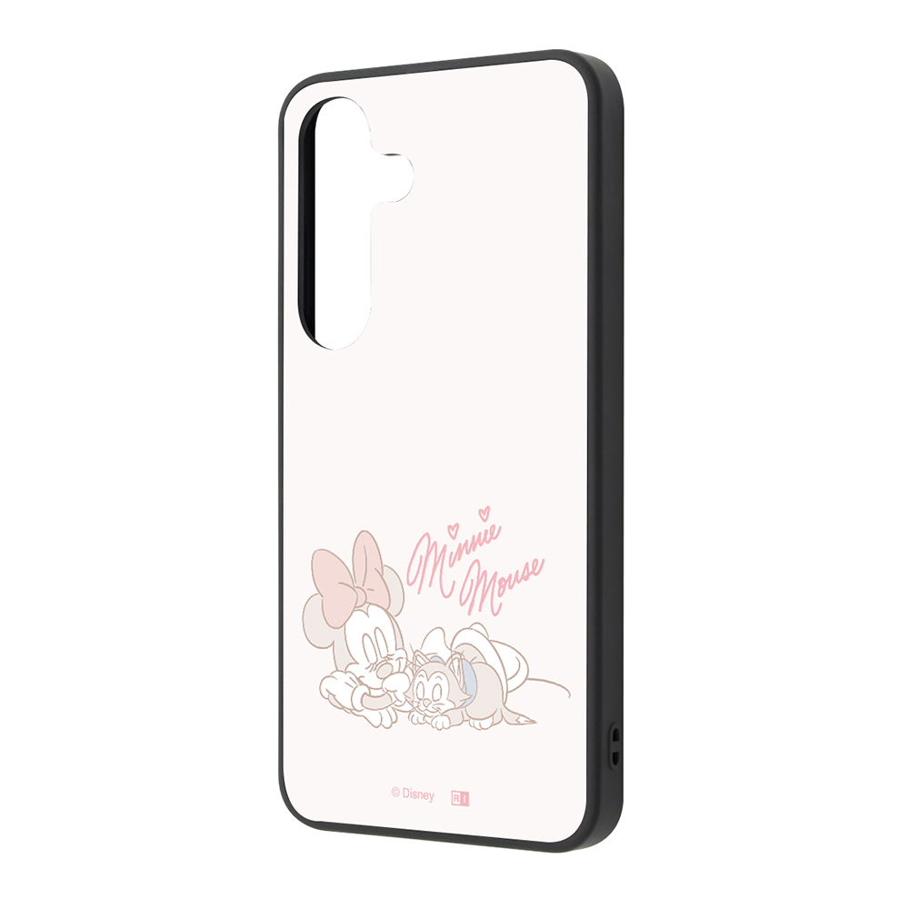 Galaxy S25 ディズニー / maru 衝撃吸収 バンパー ハイブリッドケース/ミニーマウス_フィガロとお昼寝