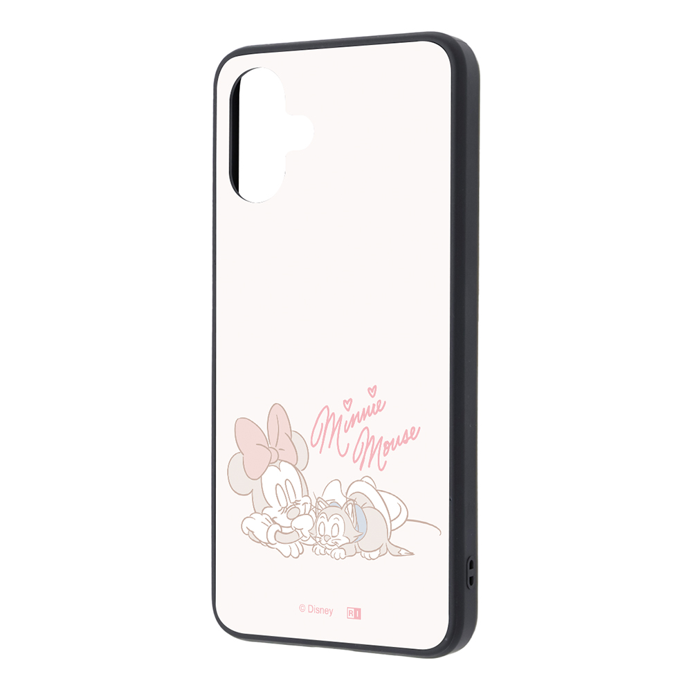 Galaxy A25 5G ディズニー / maru 衝撃吸収 バンパー ハイブリッドケース/ミニーマウス_フィガロとお昼寝