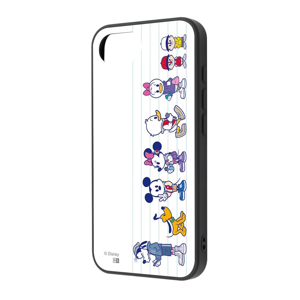 iPhone 16e ディズニー / maru 衝撃吸収 バンパー ハイブリッドケース/ミッキー＆フレンズ_背比べ