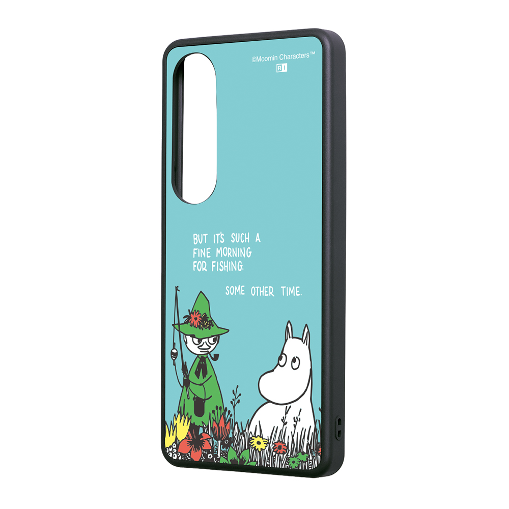 Xperia 1 VII ムーミン / maru 衝撃吸収 バンパー ハイブリッドケース/ムーミン＆スナフキン