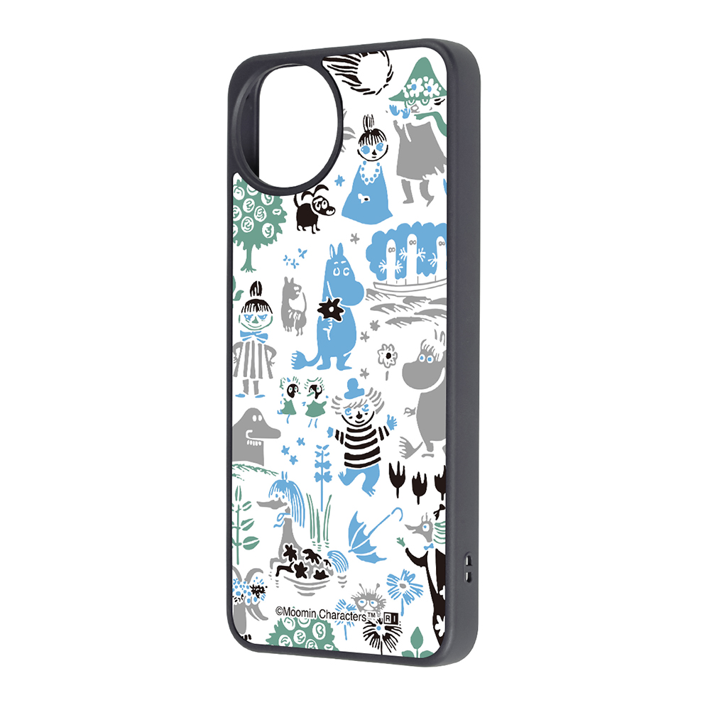 AQUOS wish5 ムーミン / maru 衝撃吸収 バンパー ハイブリッドケース/パターン_2