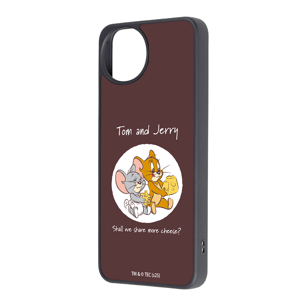 AQUOS wish5 トムとジェリー / maru 衝撃吸収 バンパー ハイブリッドケース/ジェリーとタフィー_チーズ