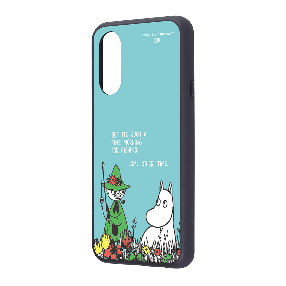 BASIO active3 ムーミン / maru 衝撃吸収 バンパー ハイブリッドケース / ムーミン＆スナフキン