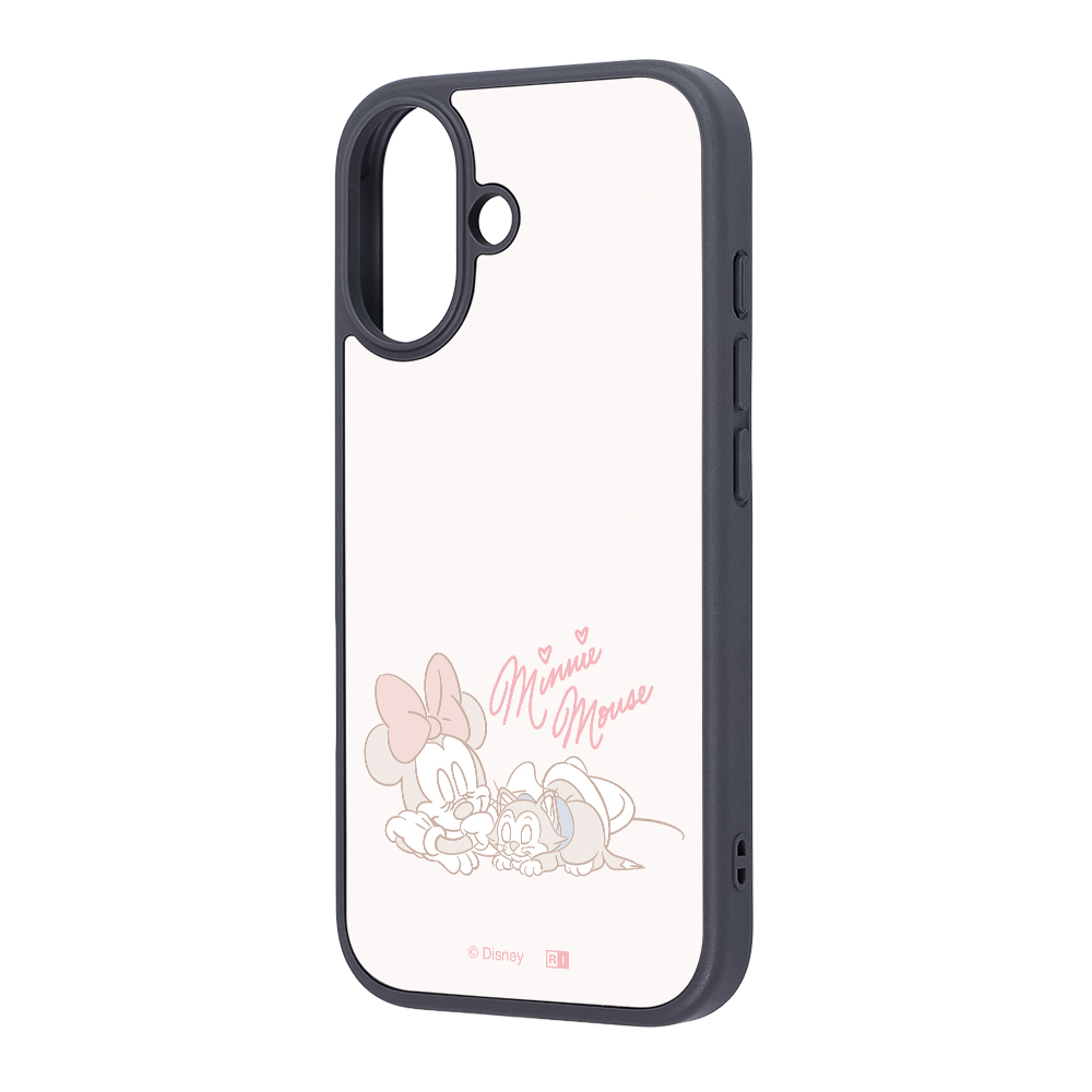 iPhone 17 / ディズニー / maru 衝撃吸収 バンパー ハイブリッドケース / ミニーマウス_フィガロとお昼寝