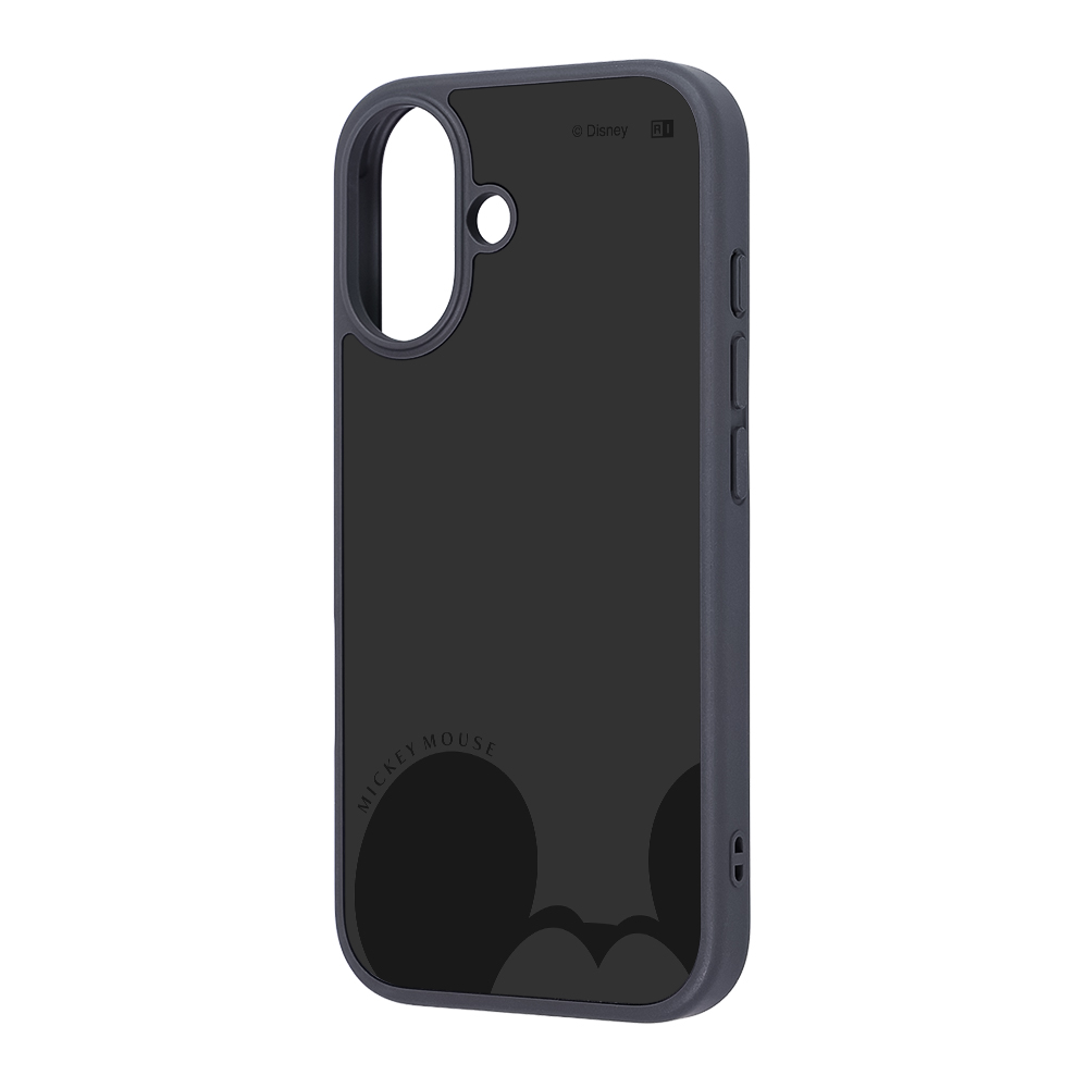 iPhone 17 / ディズニー / maru 衝撃吸収 バンパー ハイブリッドケース / ミッキーマウス_グレー2