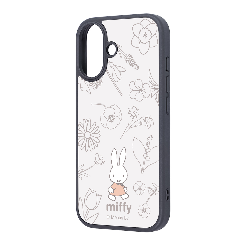 iPhone 17 / ミッフィー / maru 衝撃吸収 バンパー ハイブリッドケース / フラワー