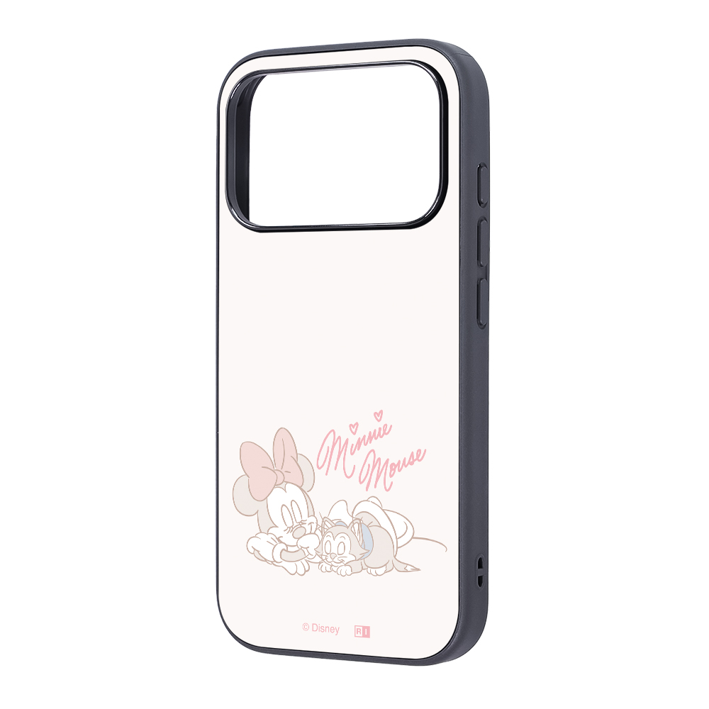 iPhone 17 Pro / ディズニー / maru 衝撃吸収 バンパー ハイブリッドケース / ミニーマウス_フィガロとお昼寝