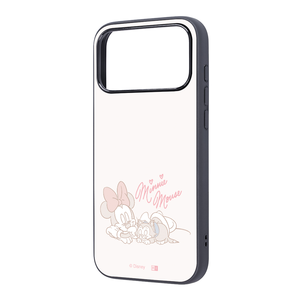 iPhone 17 Pro Max / ディズニー / maru 衝撃吸収 バンパー ハイブリッドケース / ミニーマウス_フィガロとお昼寝