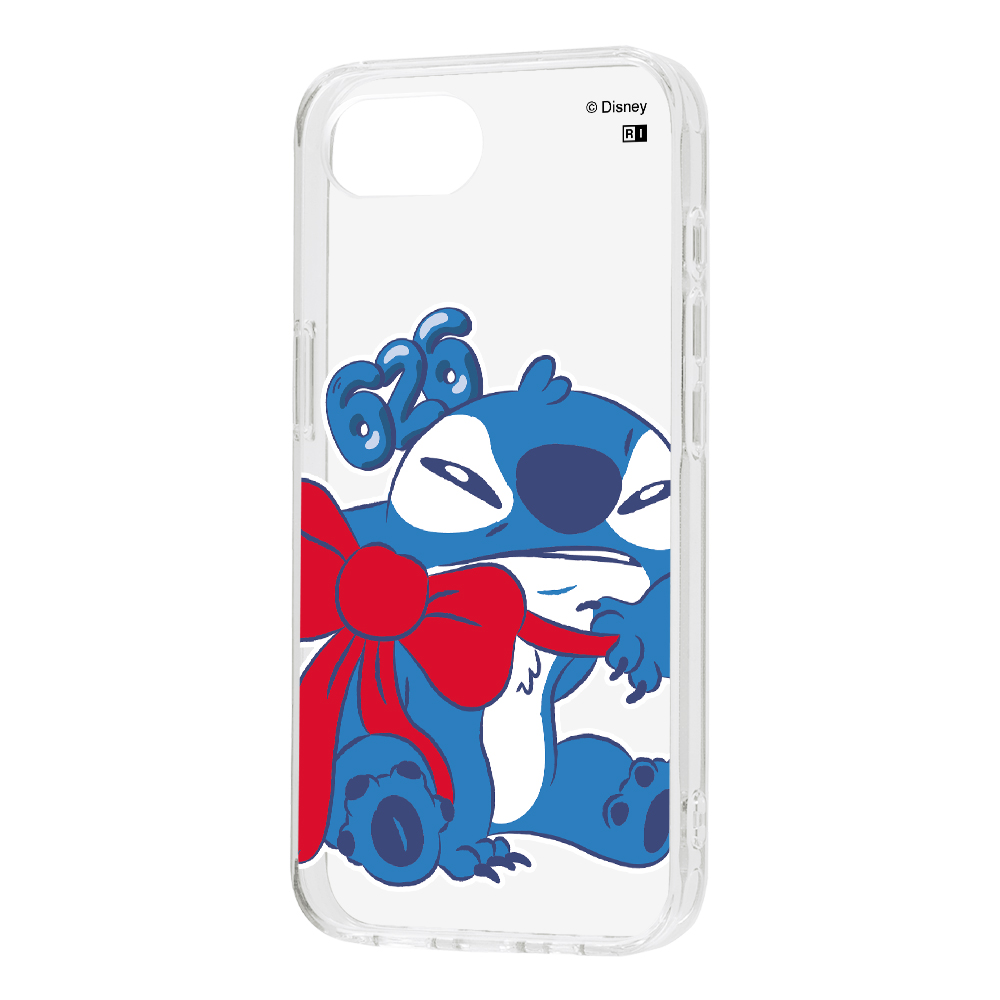 iPhone 16e / ディズニー / 耐衝撃 ハイブリッドケース / スティッチ _リボン
