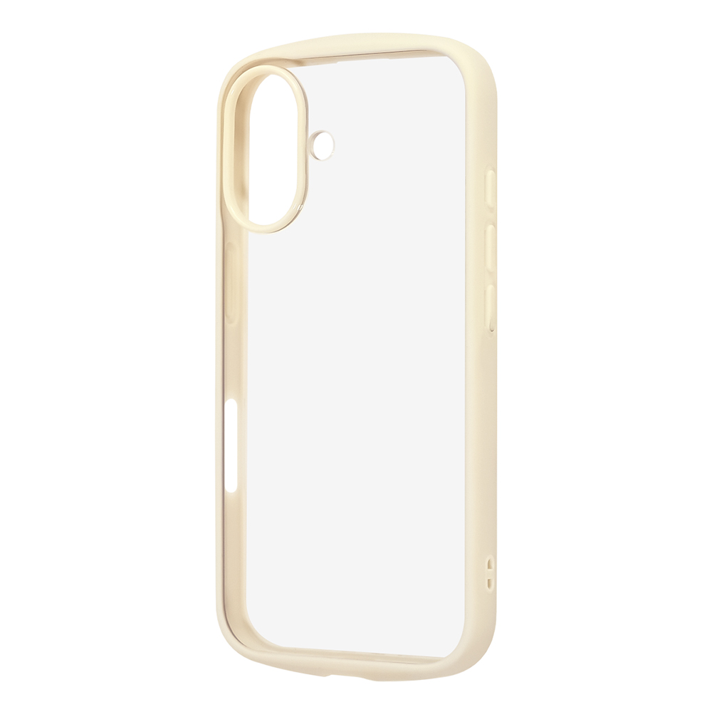 iPhone 16 / ハイブリッドタフケース Puffull +レンズガードリング / ミルクホワイト