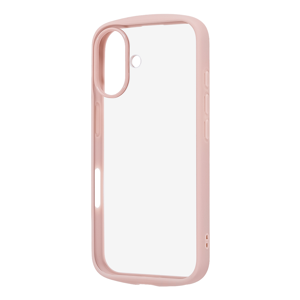 iPhone 16 / ハイブリッドタフケース Puffull +レンズガードリング / ピンク