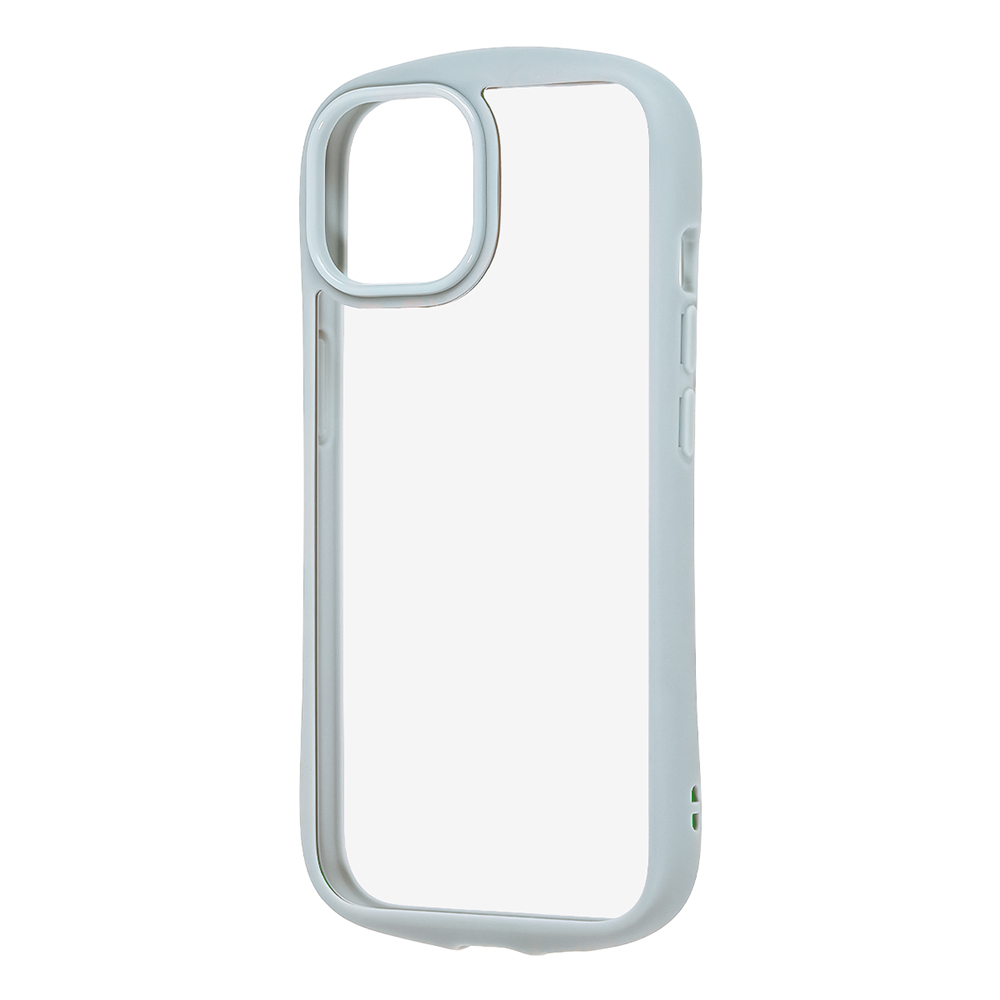 iPhone 15/14/13 / ハイブリッドタフケース Puffull +レンズガードリング / ブルー