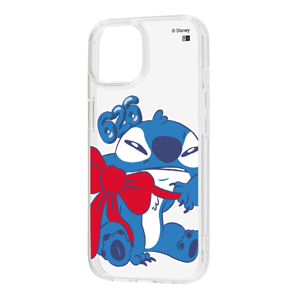 iPhone 15/14/13 / ディズニー / 耐衝撃 ハイブリッドケース / スティッチ _リボン