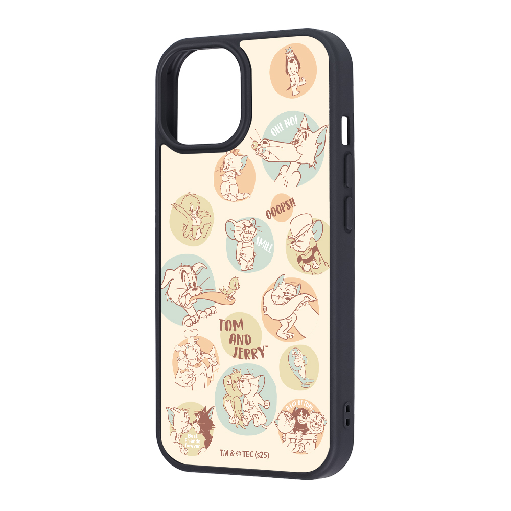 iPhone 15/14/13 / トムとジェリー / maru 衝撃吸収 バンパー ハイブリッドケース / トムとジェリーとフレンズ