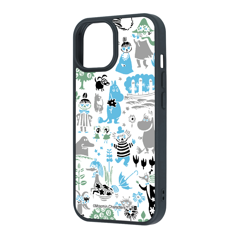 iPhone 15/14/13 / ムーミン / maru 衝撃吸収 バンパー ハイブリッドケース / パターン_2