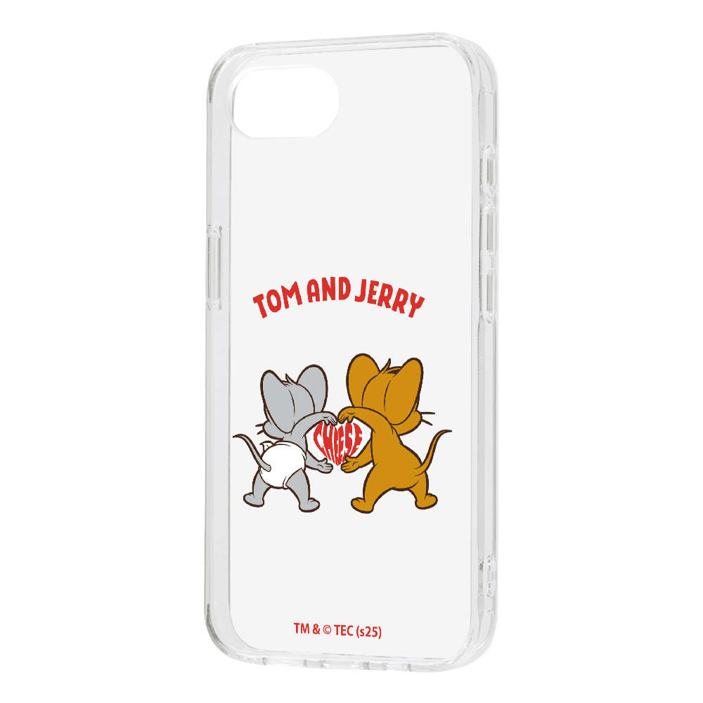 iPhone 16e / トムとジェリー / 耐衝撃 ハイブリッドケース / ジェリーとタフィー_後ろ姿
