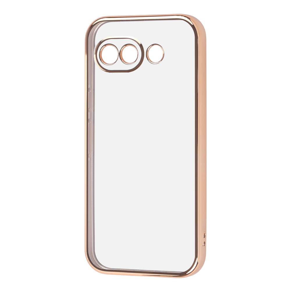 Google Pixel 10a / ソフトケース 精密設計 フレームメッキ / ピンクゴールド