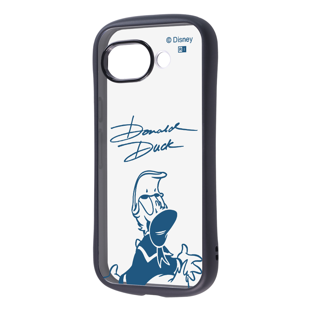 Google Pixel 10a / ディズニー / Puffull 衝撃吸収 バンパー ハイブリッドケース / ドナルドダックサイン