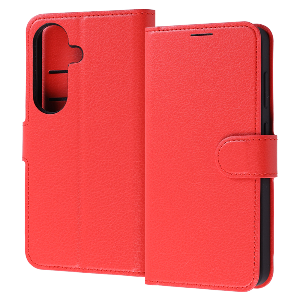 Galaxy S26 / 手帳型レザーケース シンプル マグネット / レッド