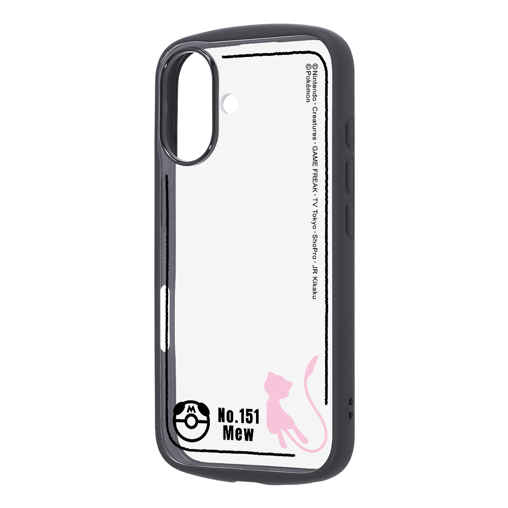 iPhone 16 / ポケットモンスター / Puffull ハイブリッドケース / ミュウ_シルエット