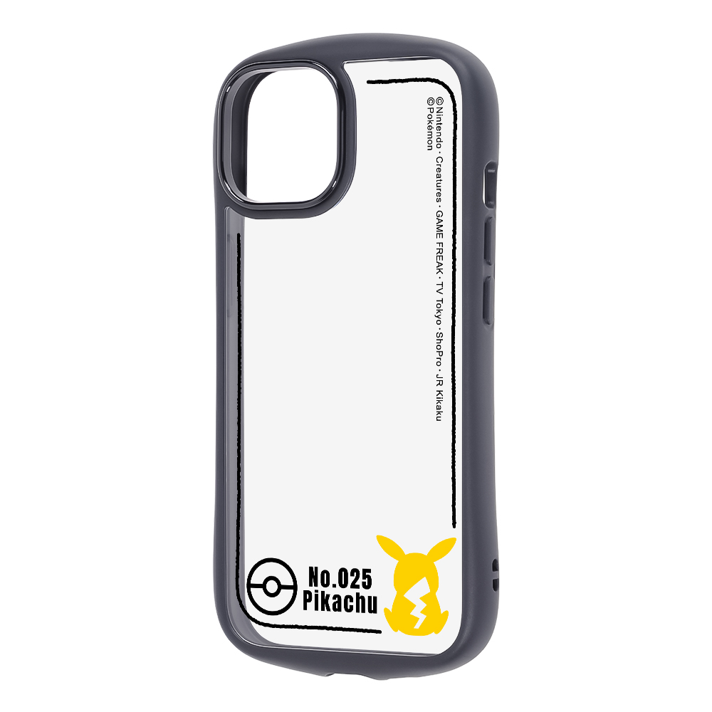iPhone 15/14/13 / ポケットモンスター / Puffull ハイブリッドケース / ピカチュウ_シルエット