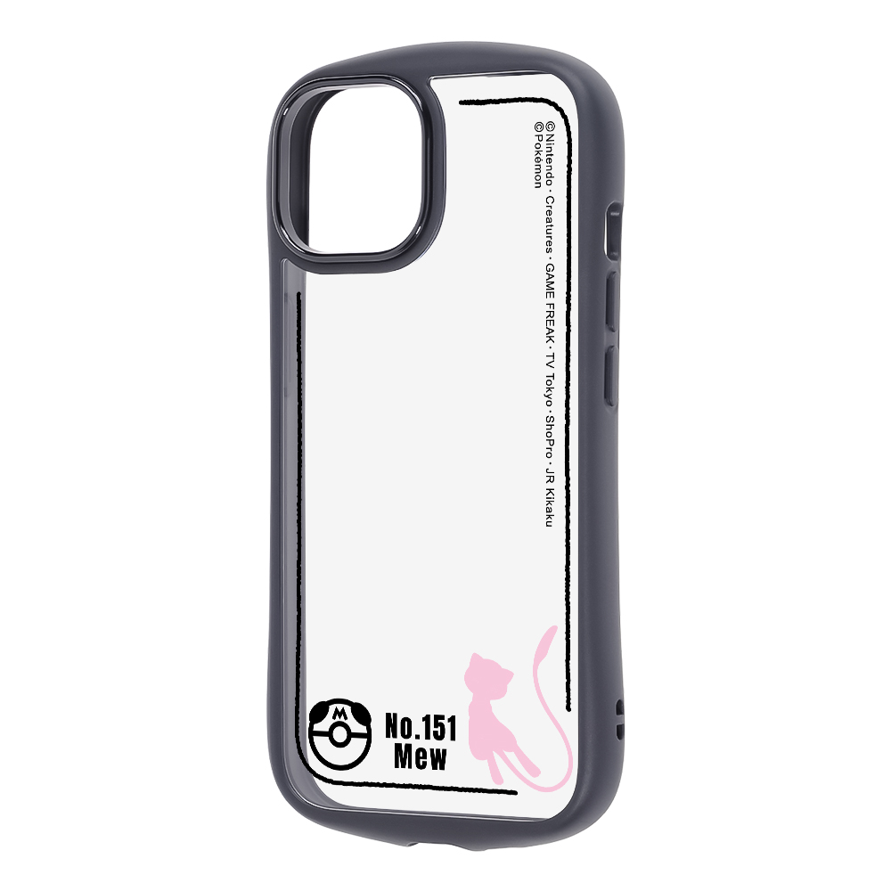 iPhone 15/14/13 / ポケットモンスター / Puffull ハイブリッドケース / ミュウ_シルエット